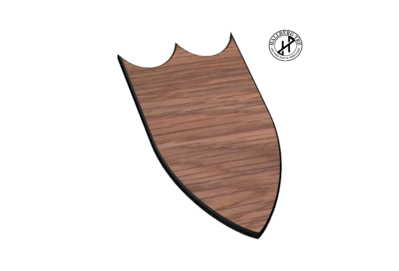 Trofeplate hjort/rein shield 5 – detalj
