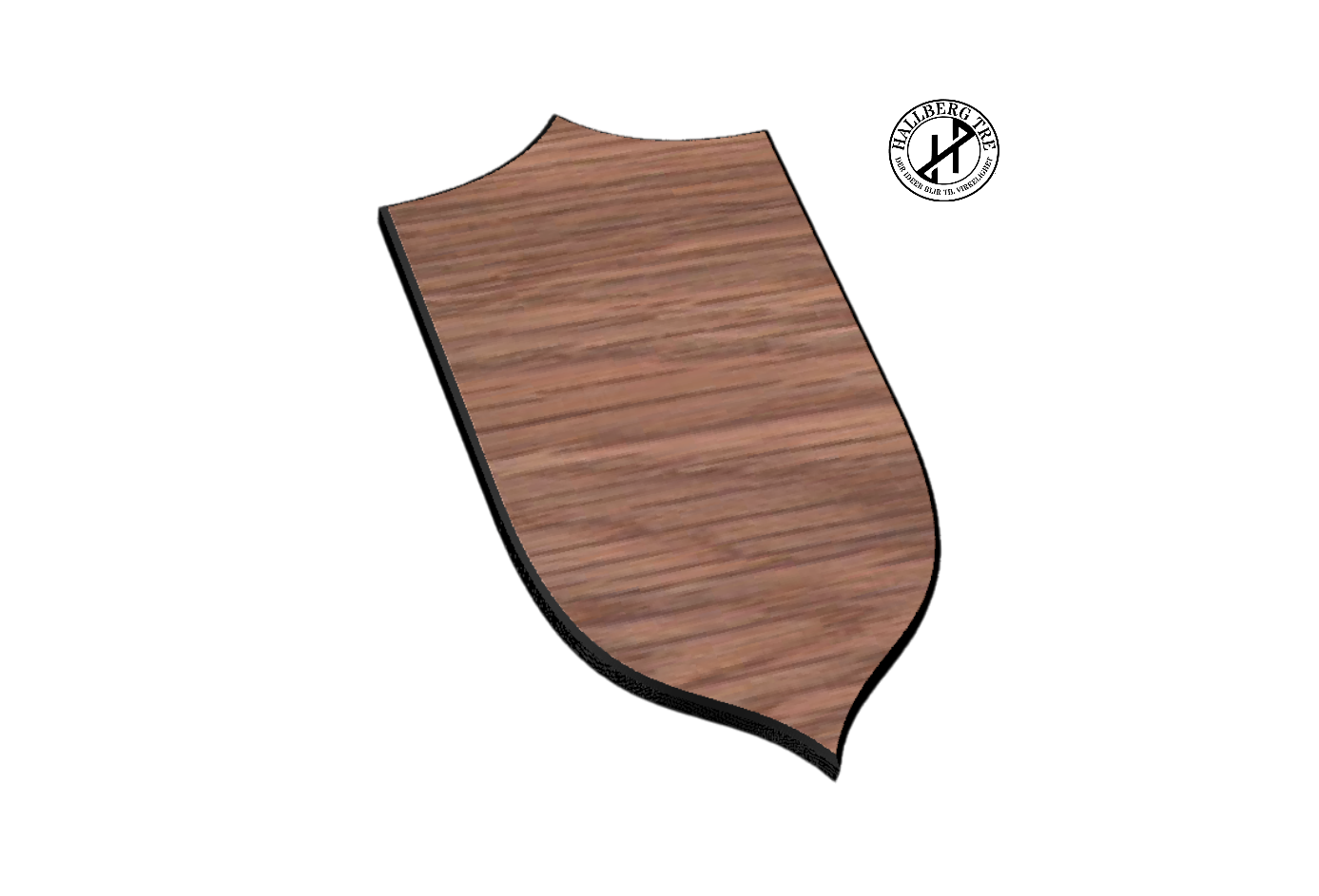 Trofeplate hjort/rein shield 7 – detalj