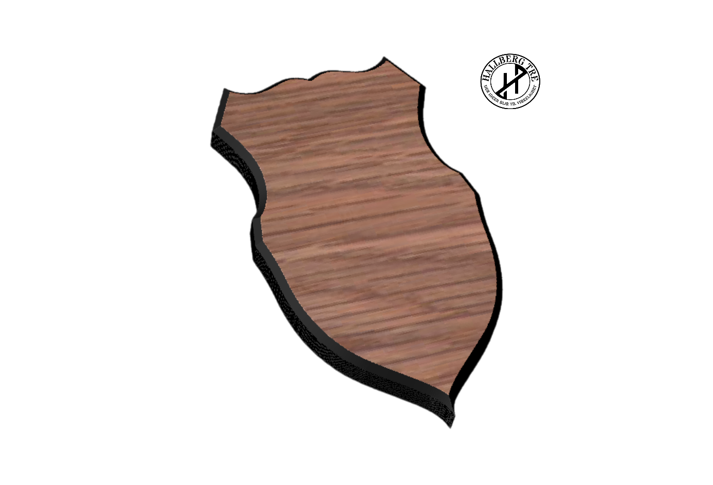 Trofeplate rådyr shield 9 – detalj