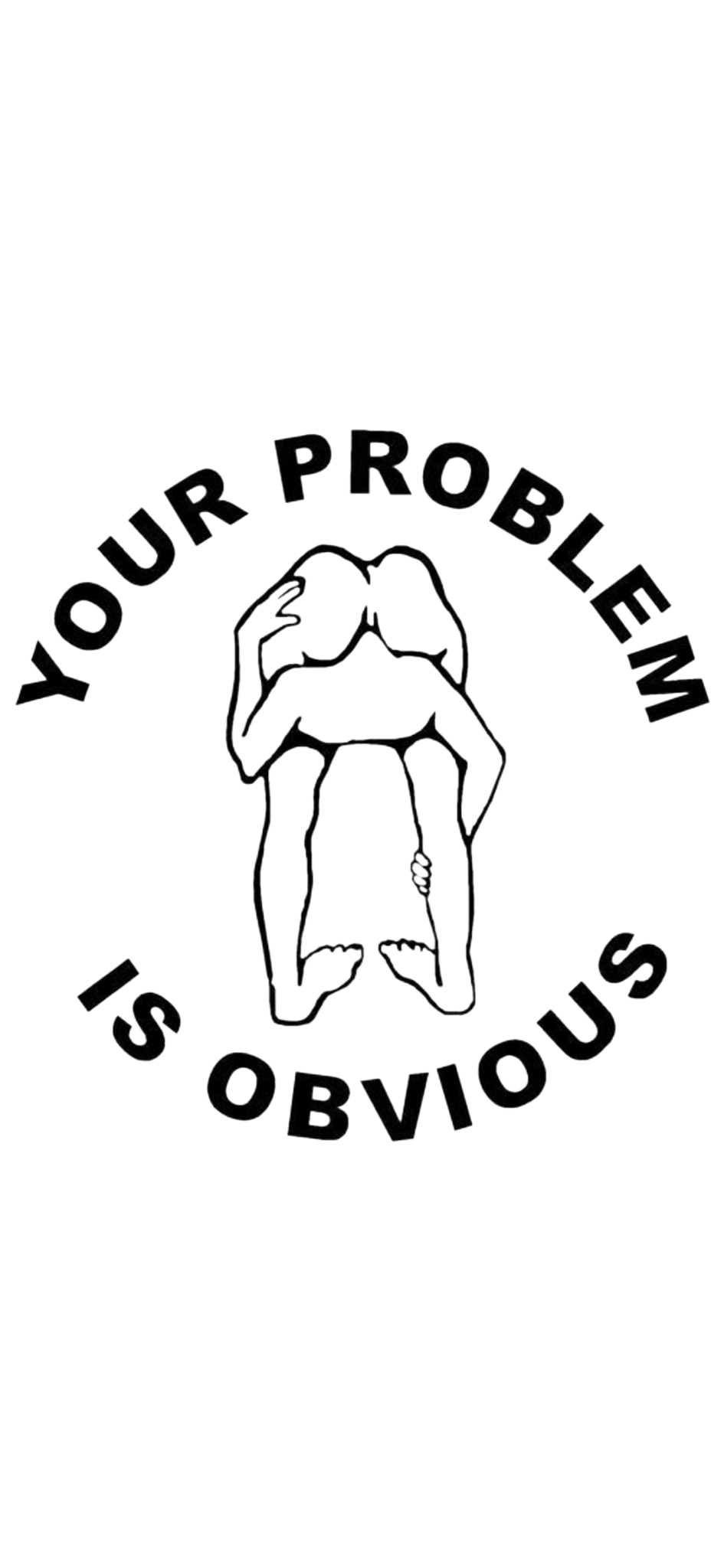 Drikkebrikke i tre med humoristisk Your Problem-design