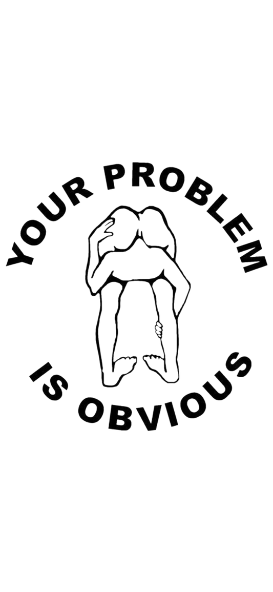 Drikkebrikke i tre med humoristisk Your Problem-design