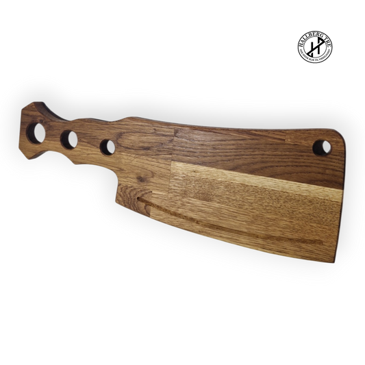 Viking Fjøla Blodøksa – Skjærefjøl i eik 450×150 mm med blodspor