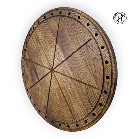 Ragnarok Pizzaskjold – Rund pizzafjøl i eik Ø350 mm | Viking Fjøla