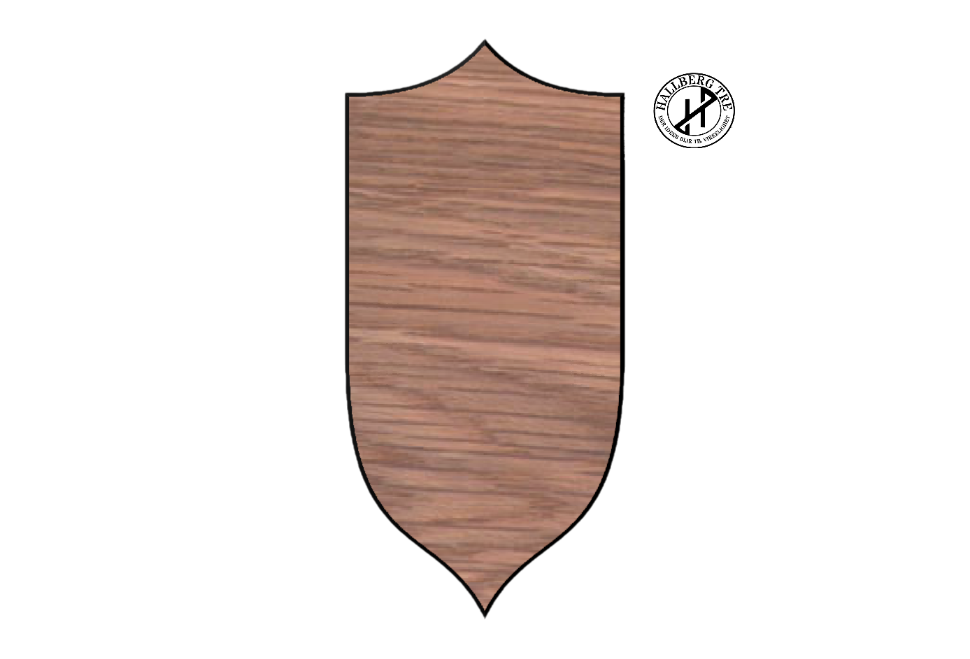 Trofeplate elg shield 7, 520×250 mm i eik