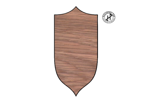 Trofeplate elg shield 7, 520×250 mm i eik