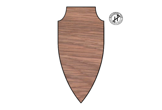 Trofeplate elg shield 8, 520×250 mm i eik