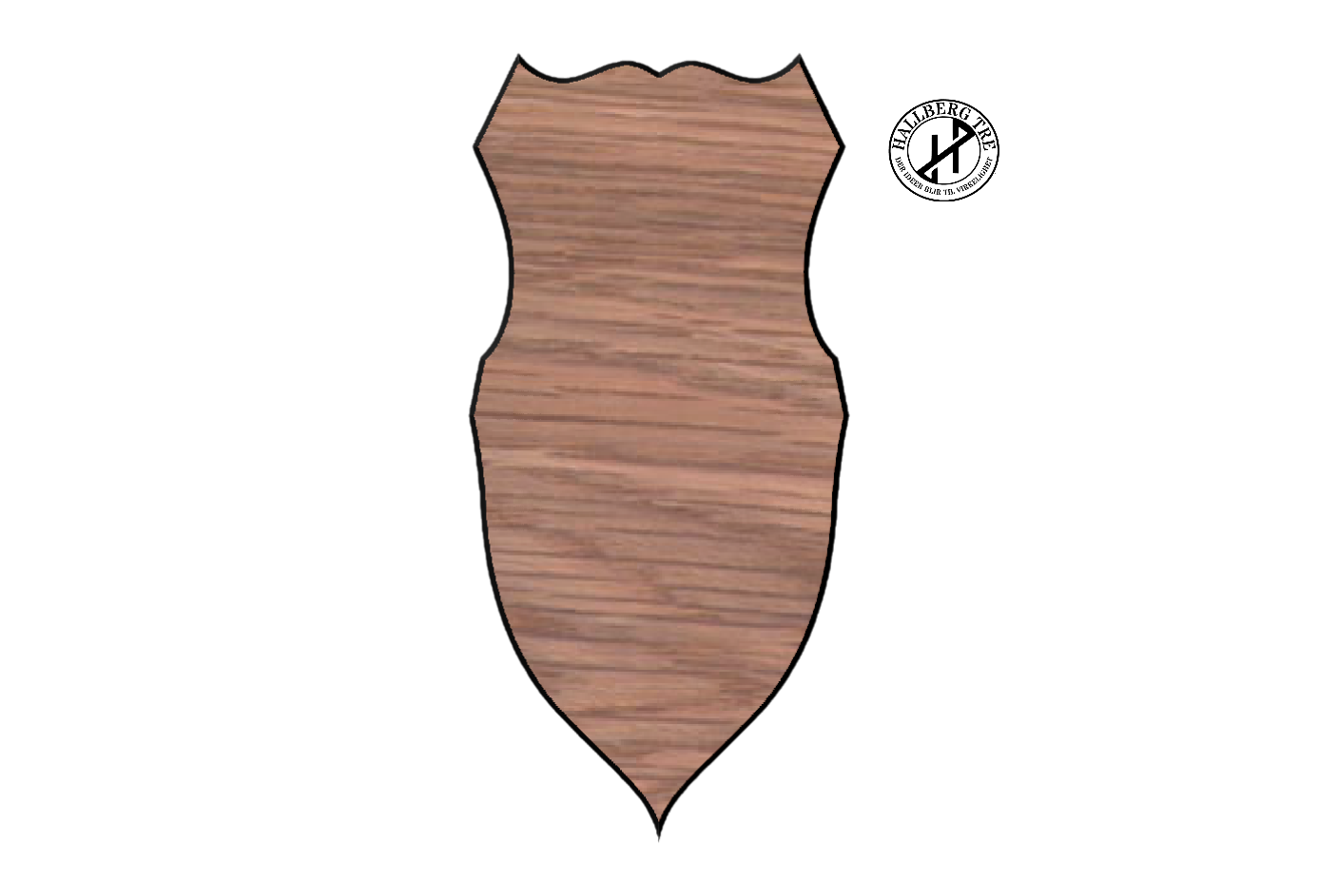 Trofeplate elg shield 9, 520×250 mm i eik