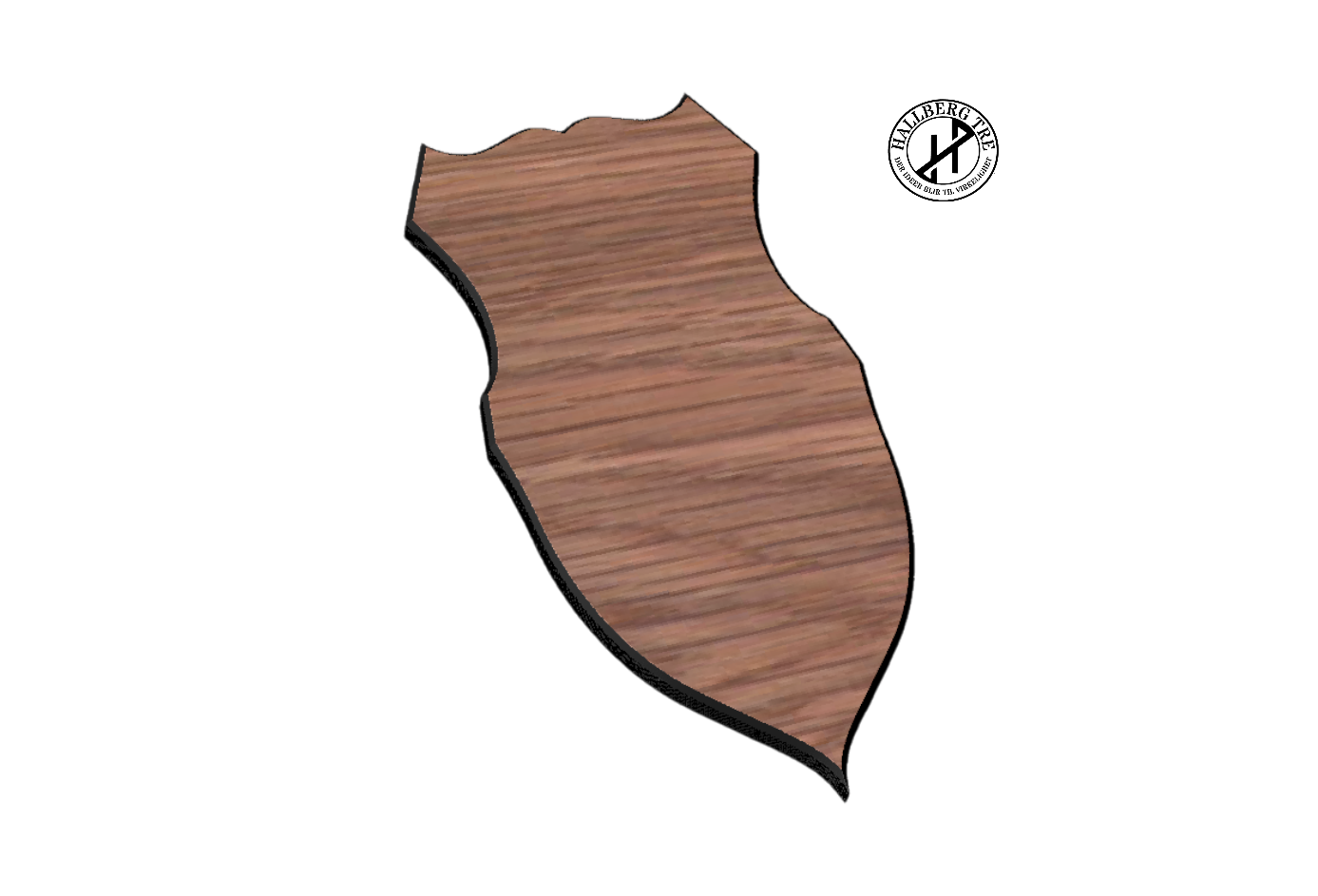 Trofeplate elg shield 9 – detalj