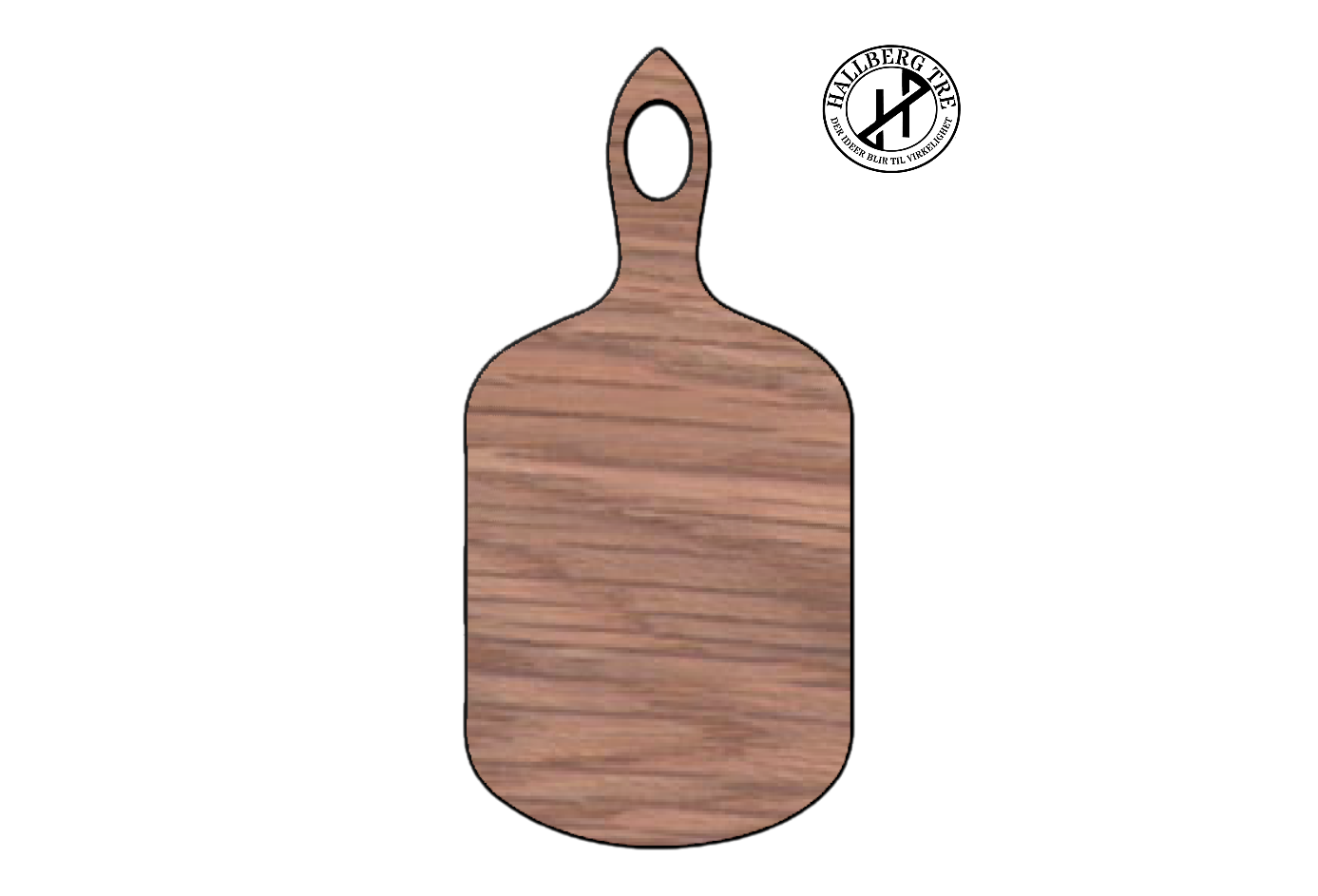 Formfjøl Gullvåg 400×195 mm i massiv eik