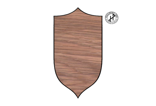 Trofeplate hjort/rein shield 7, 450×240 mm i eik