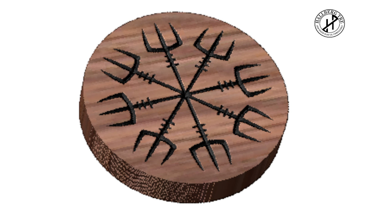 Vikingskilt – Kompass 3 detalj