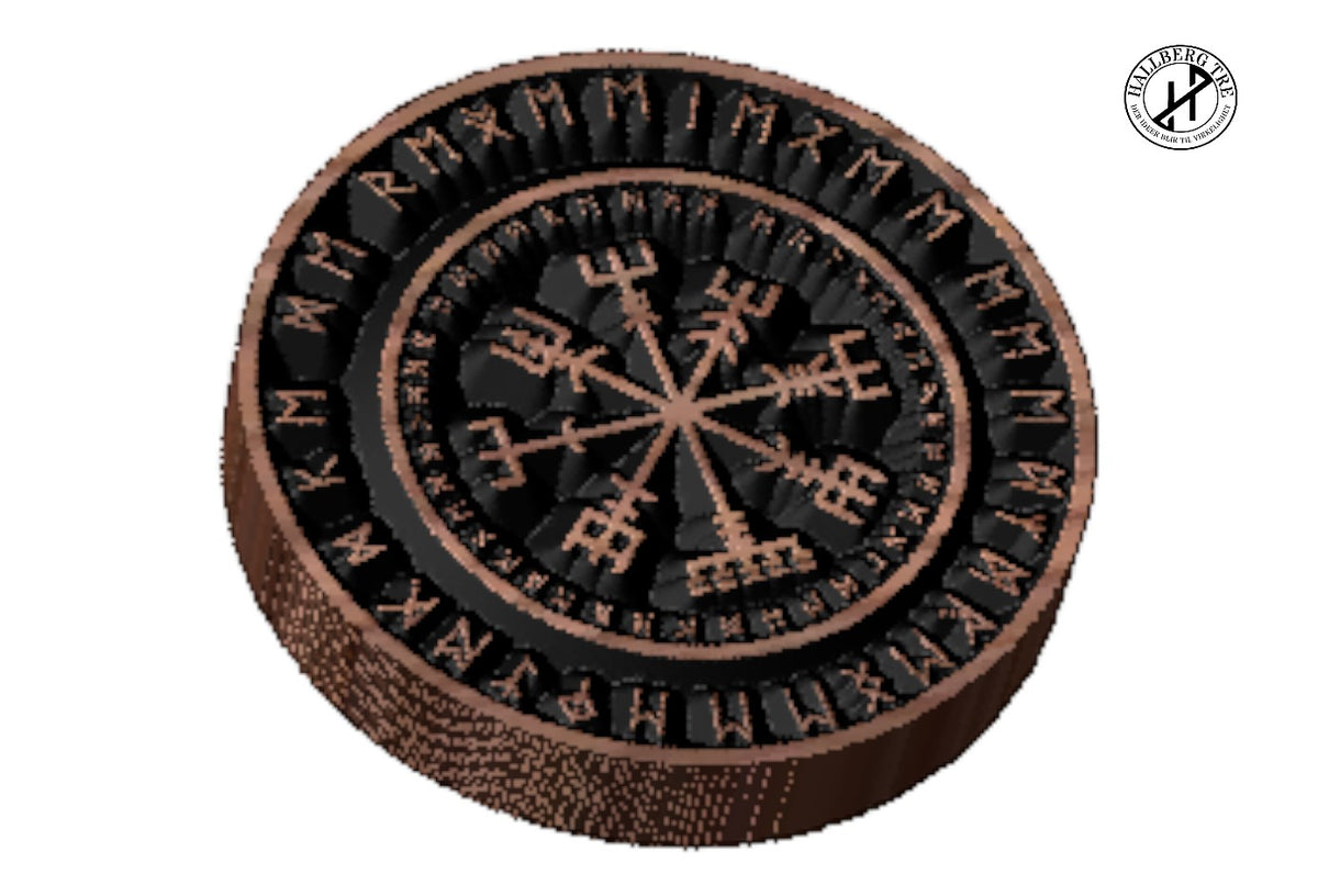 Vikingskilt – Kompass 7 detalj