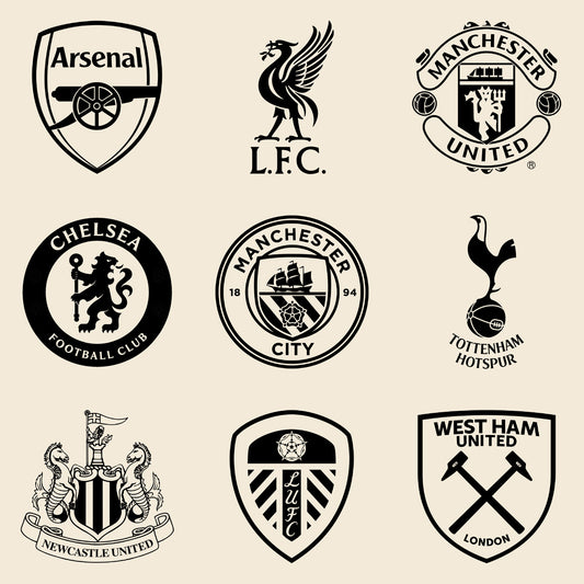 Drikkebrikker med logoer fra engelske fotballklubber