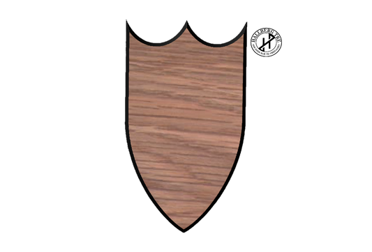Trofeplate rådyr shield 5, 230×130 mm i eik