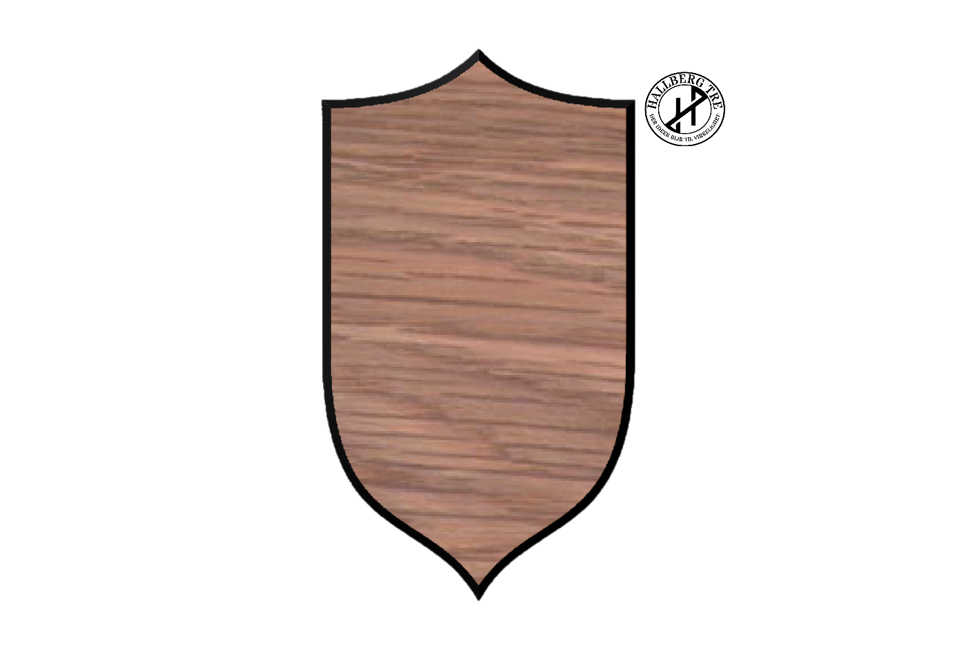 Trofeplate rådyr shield 7, 230×130 mm i eik
