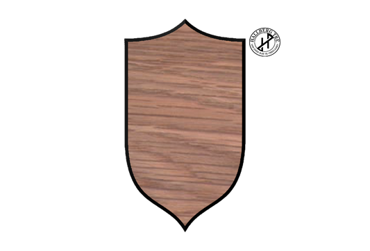 Trofeplate rådyr shield 7, 230×130 mm i eik