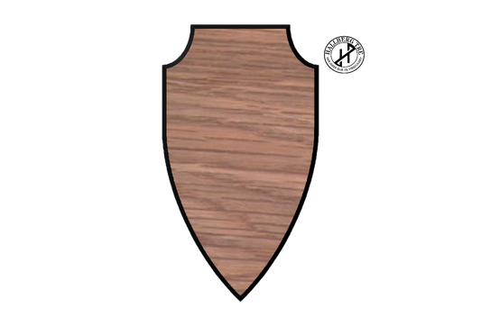 Trofeplate rådyr shield 8, 230×130 mm i eik